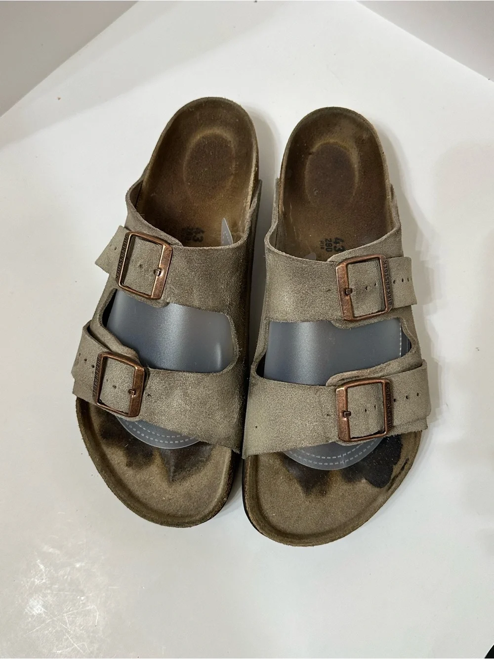 Birkenstock Unisex Arizona Soft Footbed Suede-Taupe Brown M10 (EU 43)